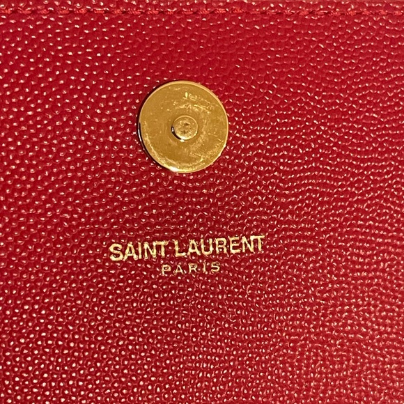 Yves Saint Laurent Red Clutch - Picture 8 of 11